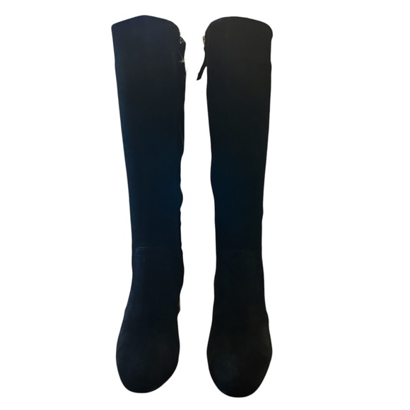 Aqua college Tori Black Waterproof Suede Square Toe Knee High Boots NEW Size 5.5 - Picture 3 of 10